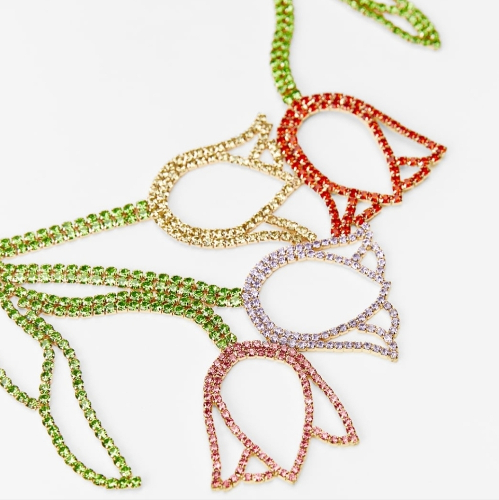 Zara necklace Rhinestone - Picture 3 of 5